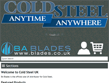 Tablet Screenshot of coldsteel-uk.com